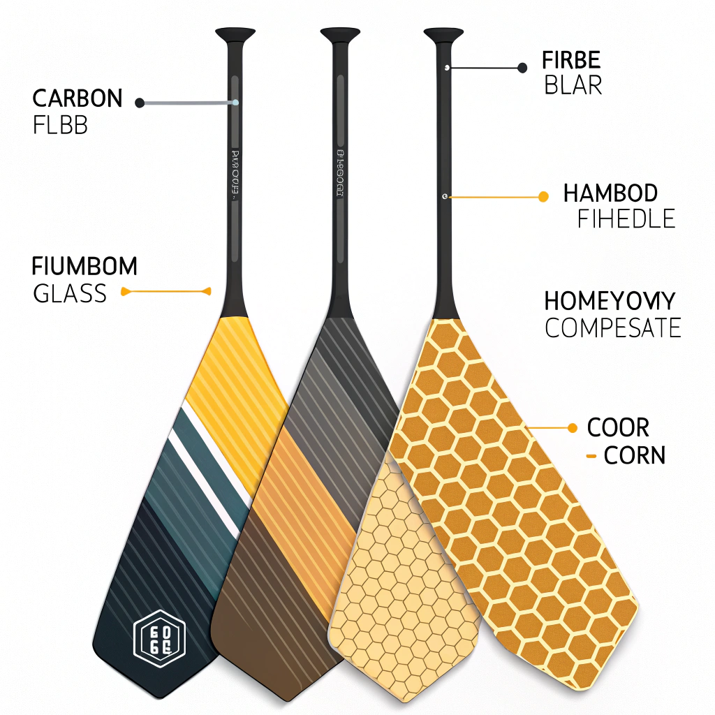 Abstract, minimalistic depiction of composite materials used in high-performance pickleball paddles.
