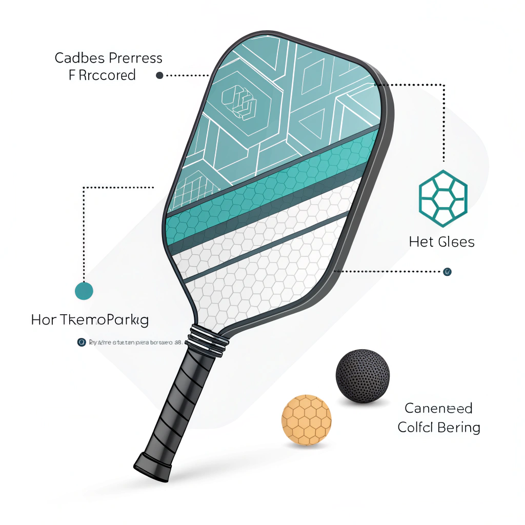 Simple flat design illustration of advanced pickleball paddle production
