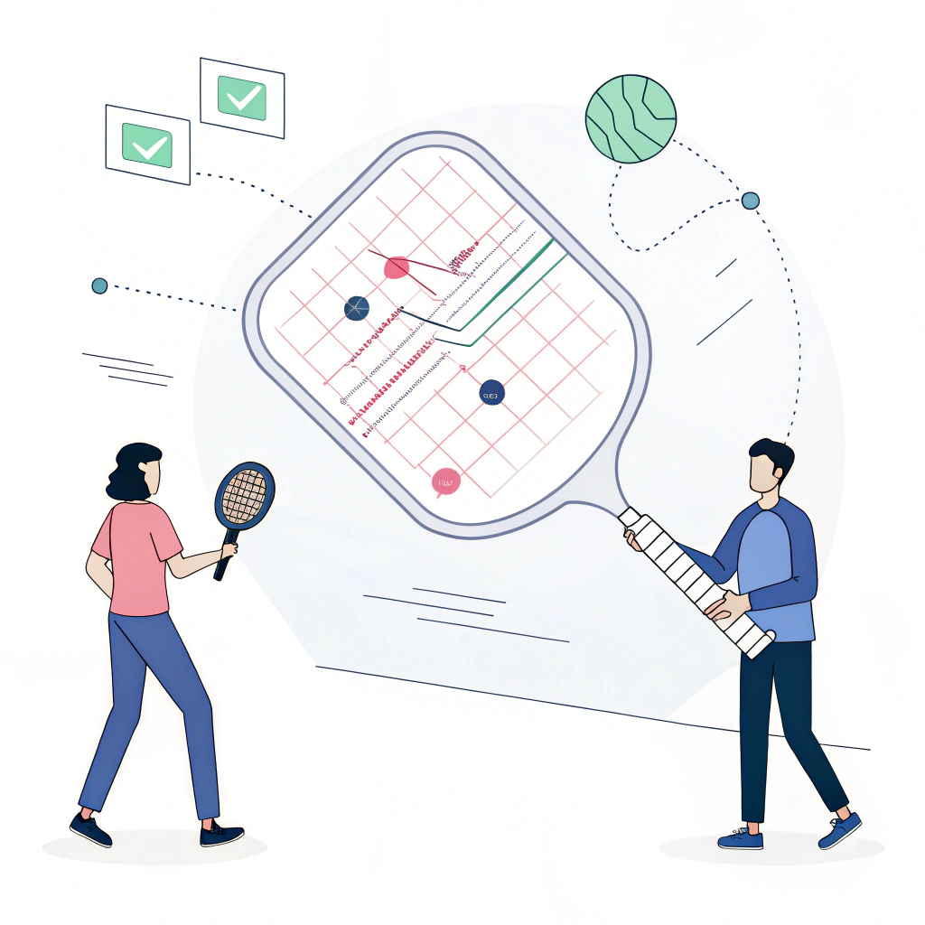 Minimalist 2D illustration of digital twin simulation for paddle design.