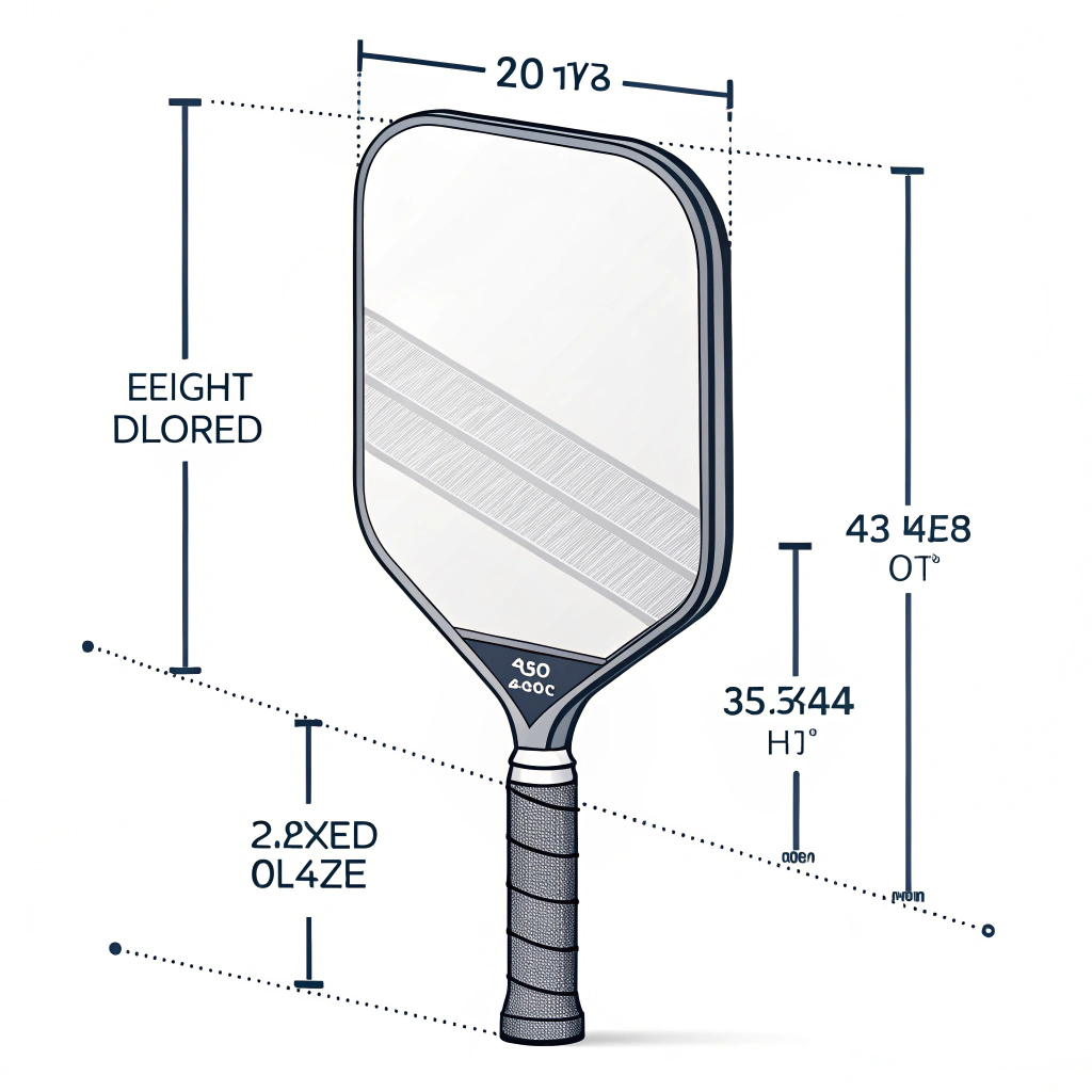 Minimal illustration of a pickleball paddle emphasizing precise beveled edge design and aerodynamic efficiency.