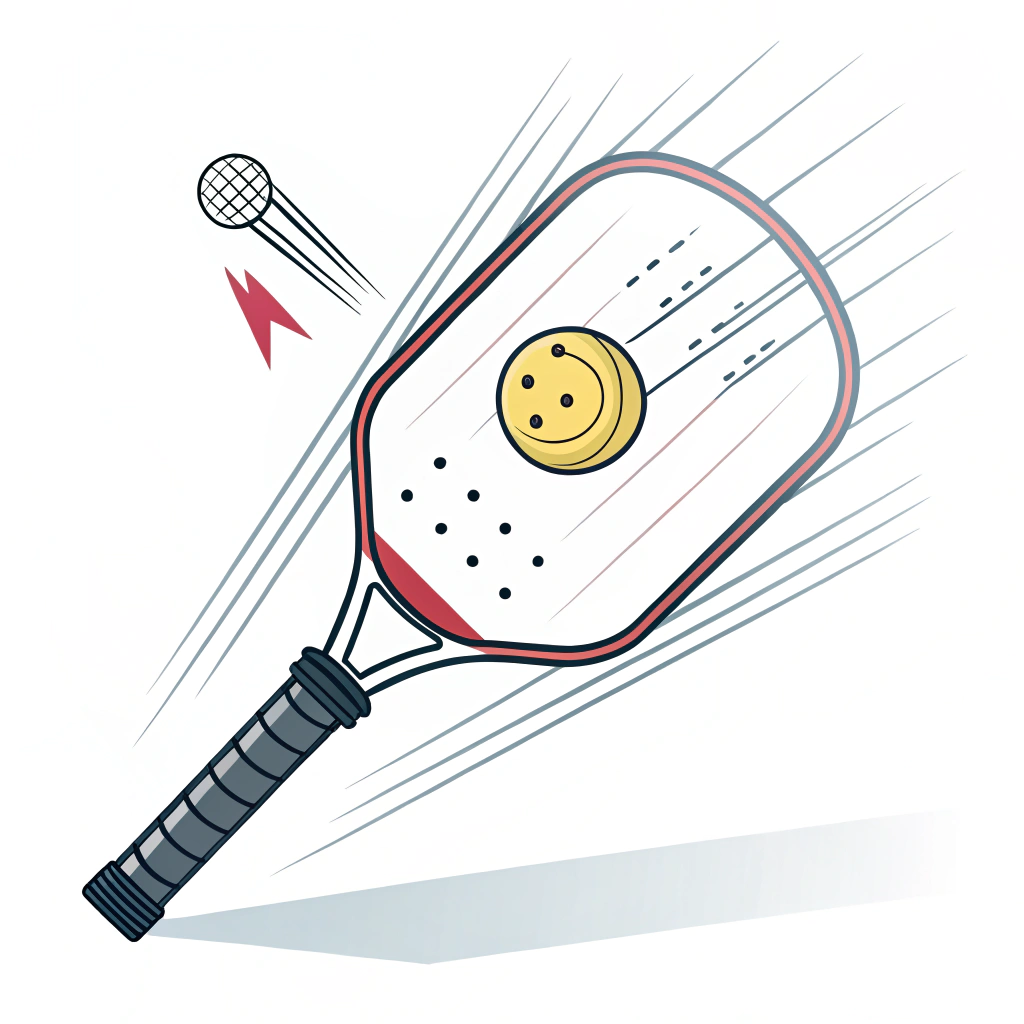minimal 2d illustration of a paddle in motion highlighting aerodynamic efficiency and control