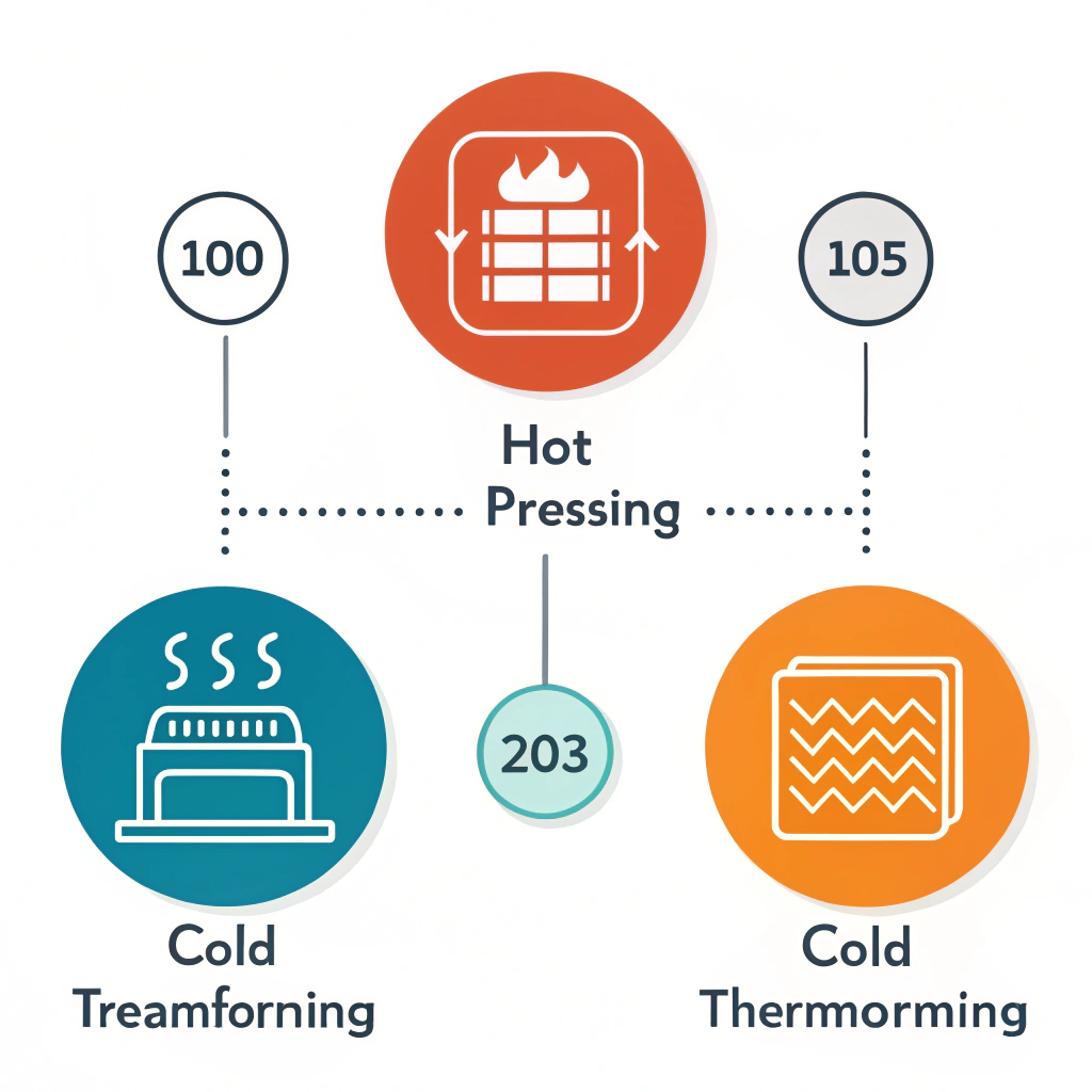 minimalist diagram illustrating three manufacturing techniques for pickleball paddles