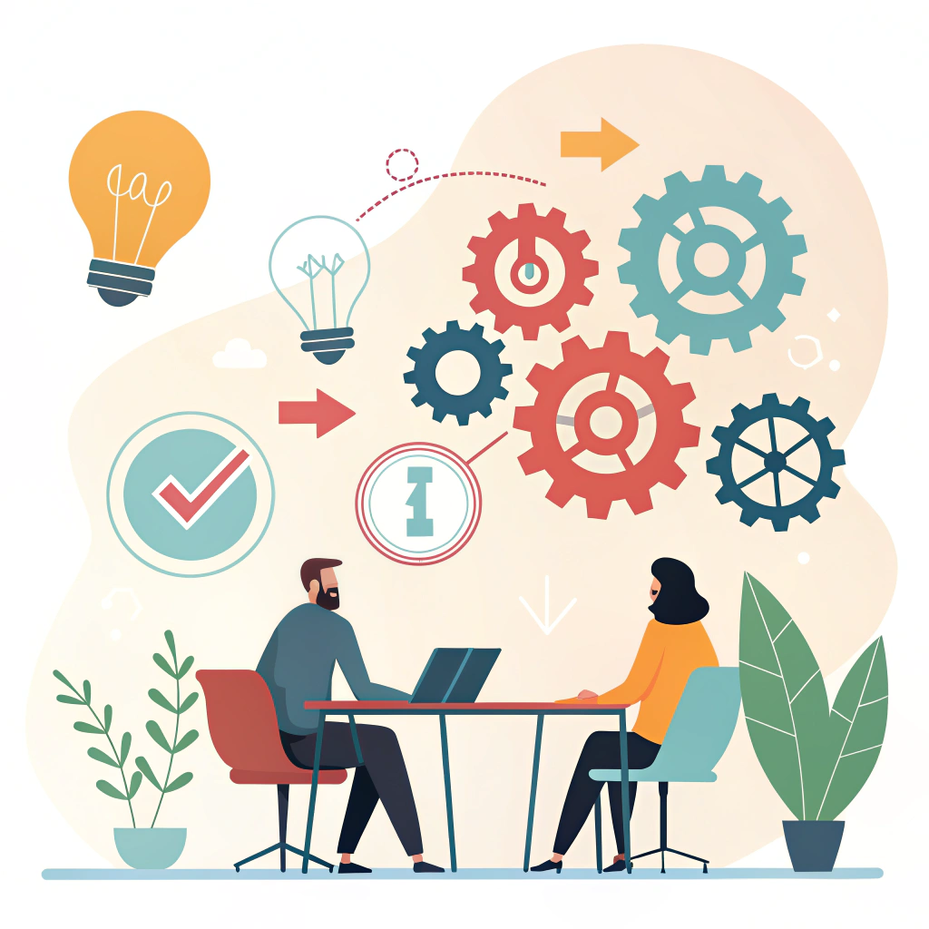 Minimalist boardroom scene with abstract elements symbolizing innovative paddle design strategies