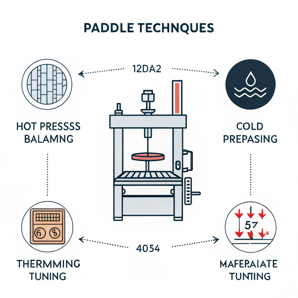 Minimal diagram showing manufacturing methods for balancing paddle weight.