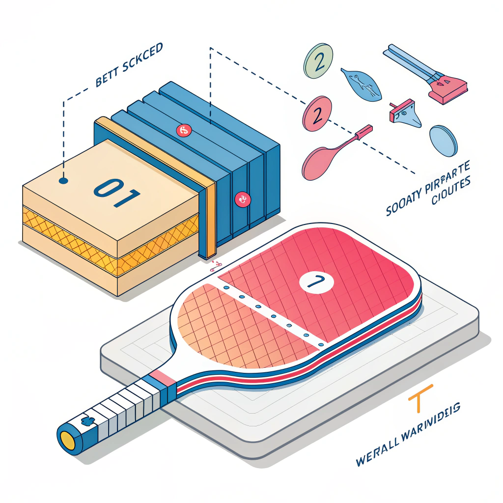 Minimalist art of a mold forming a pickleball paddle design