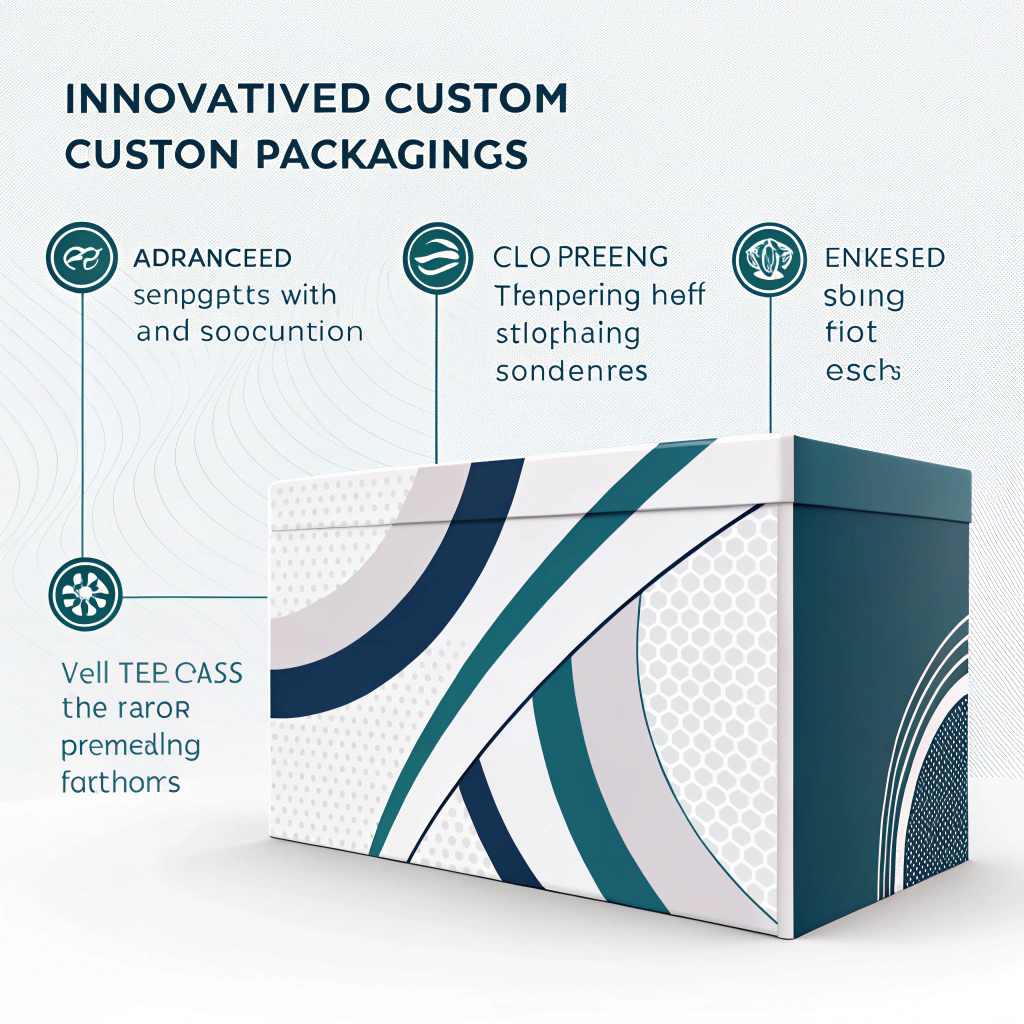 A sleek flat design illustration of modern packaging for premium sports equipment brands