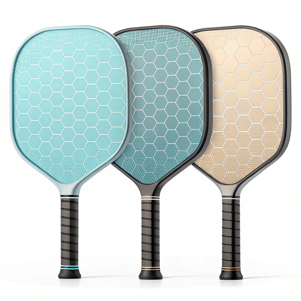 Flat 2D cross-section of three paddles showing polymer, Nomex, aluminum core differences