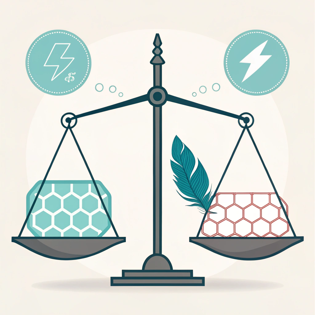 Minimalist scale showing paddle comfort versus power tradeoff