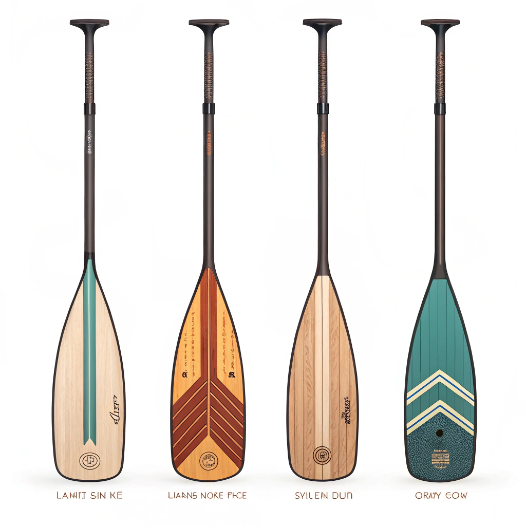 Four market paddle illustrations showing wide-body, midshape, teardrop, elongated silhouettes with sweet spot glows