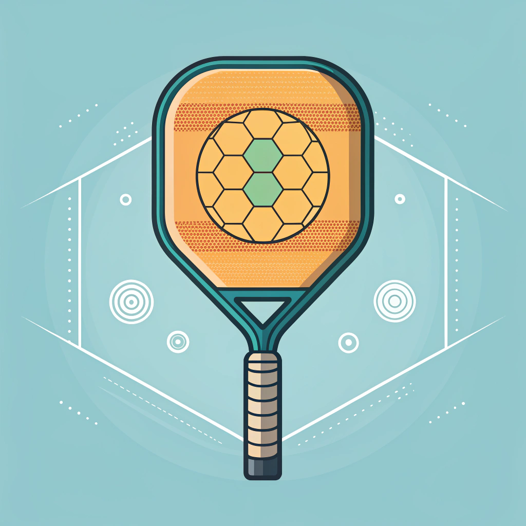 Minimalist paddle cross-section showing carbon weave, honeycomb core, fiberglass layers and process icons