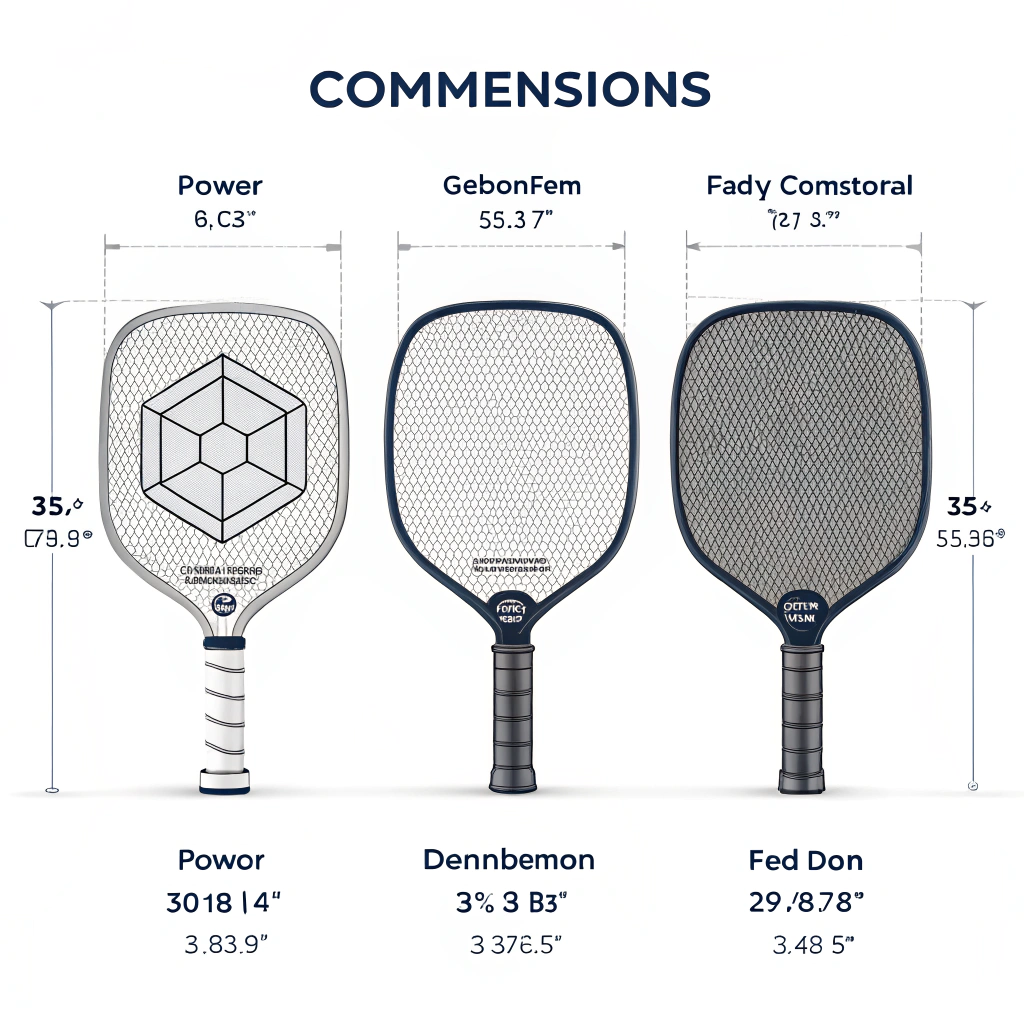 Minimalist infographic of three paddles, core cross-section, and manufacturing icons