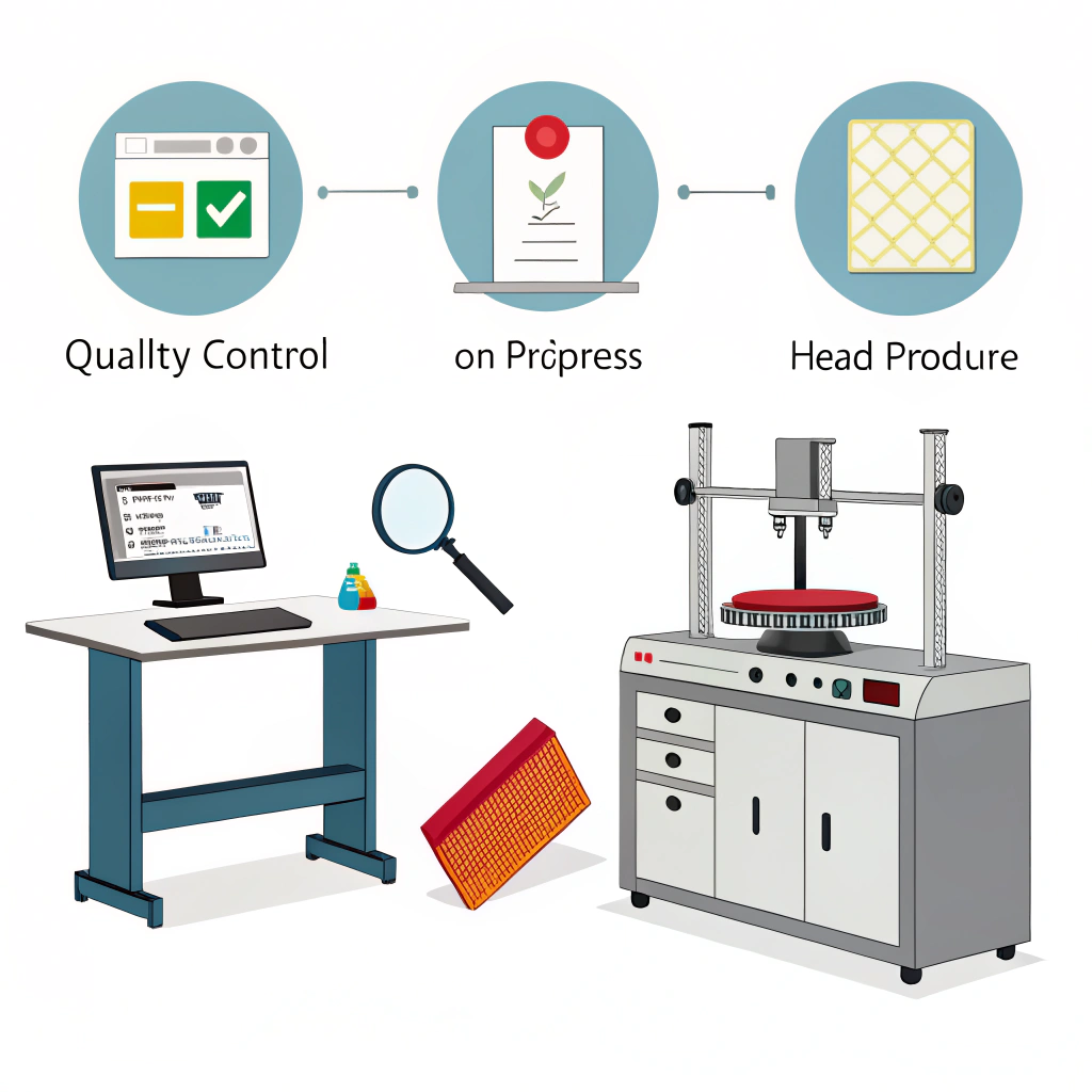 Flat scene of paddle testing station and digital printing workflow