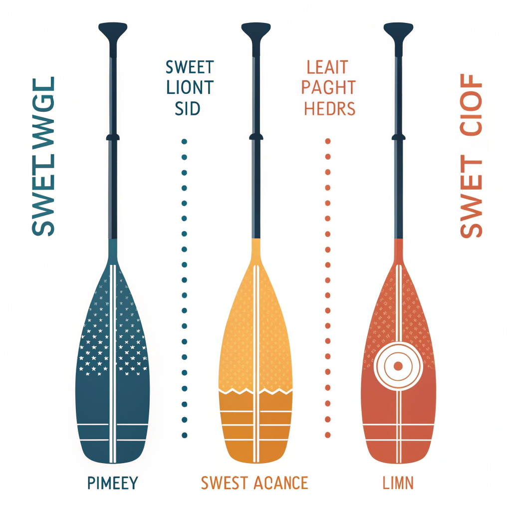 Infographic showing balance points, sweet spot, thickness, and grip ergonomics
