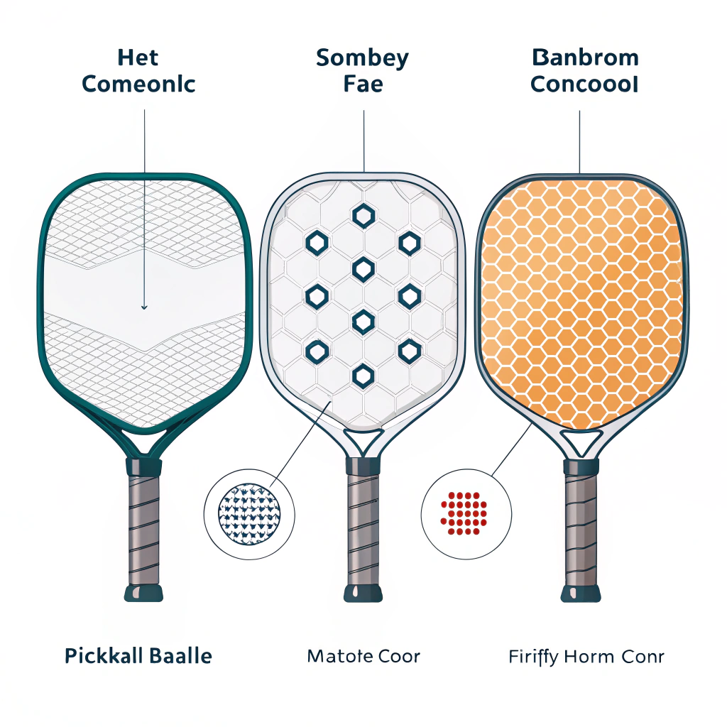 Minimalist cutaway of three paddle thicknesses showing cores and face layups